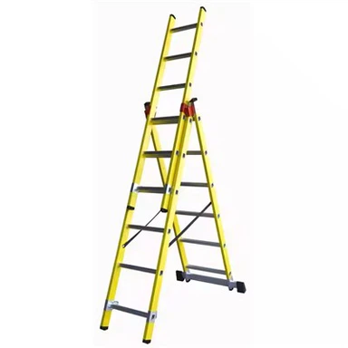 EN131 Standardfaser -Verlängerungsleiter mit Aluminium -Stiefleitern FRP 3 Abschnitte Leiter