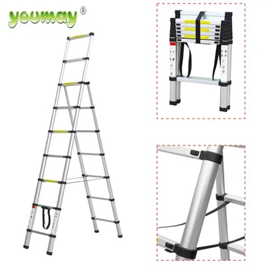 Teleskop-Verlängerungsleiter, doppelseitig