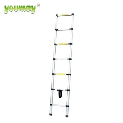 Telescoping Ladder 12.5 Ft Aluminum Lightweight Extension Ladder Heavy Duty Multi-Purpose Collapsible Ladder